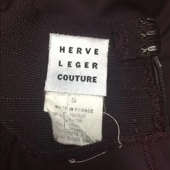 HERVE LEGER Couture Vintage AW1997 Runway Knit Jersey Open Back Long Dress S. - Picture 4 of 8